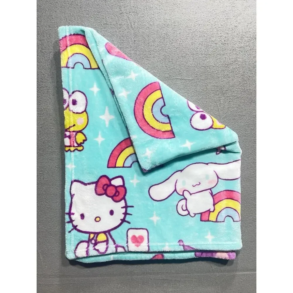 Sanrio Hello Kitty and Friends Themed Plush Sherpa Throw Blanket 50x38